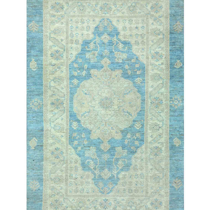 Hand Knotted Serenity Wool Rug 4' 1" X 6' 3"