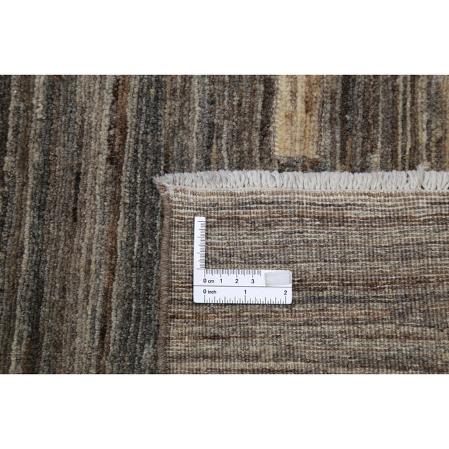 Modcar 6' 11" X 9' 9" Hand-Knotted Wool Rug 6' 11" X 9' 9" (211 X 297) / Grey / Grey