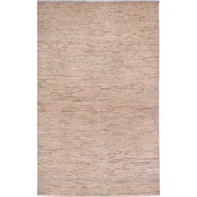 Modcar 3' 1" X 5' 0" Hand-Knotted Wool Rug 3' 1" X 5' 0" (94 X 152) / Brown / Brown