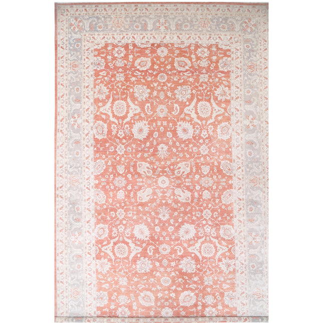 Ziegler 15' 6" X 25' 0" Hand-Knotted Wool Rug 15' 6" X 25' 0" (472 X 762) / Red / Ivory
