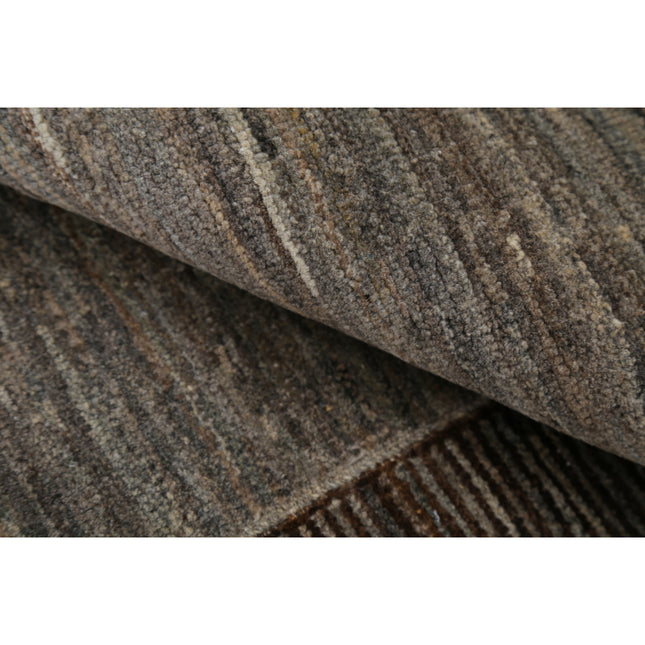 Modcar 2' 11" X 9' 7" Hand-Knotted Wool Rug 2' 11" X 9' 7" (89 X 292) / Grey / Grey