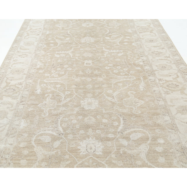 Serenity 5' 11" X 26' 0" Hand-Knotted Wool Rug 5' 11" X 26' 0" (180 X 792) / Brown / Ivory