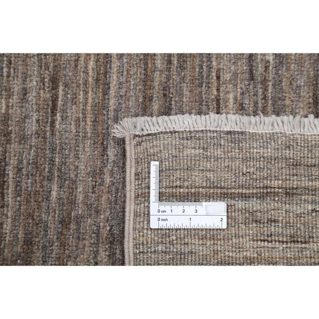 Modcar 6' 4" X 6' 8" Hand-Knotted Wool Rug 6' 4" X 6' 8" (193 X 203) / Grey / Grey