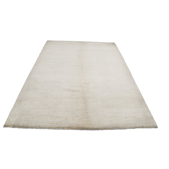 Modcar 5' 9" X 8' 4" Hand-Knotted Wool Rug 5' 9" X 8' 4" (175 X 254) / Ivory / Ivory