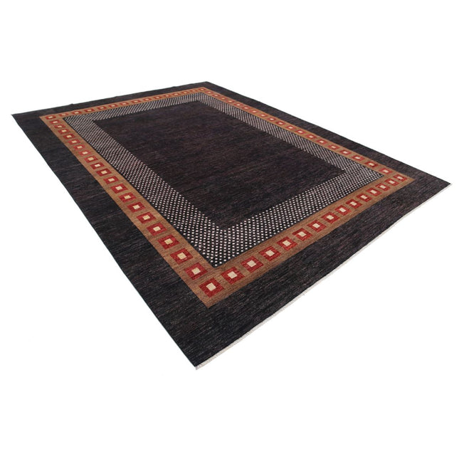 Modcar 8' 10" X 11' 8" Hand-Knotted Wool Rug 8' 10" X 11' 8" (269 X 356) / Black / Brown