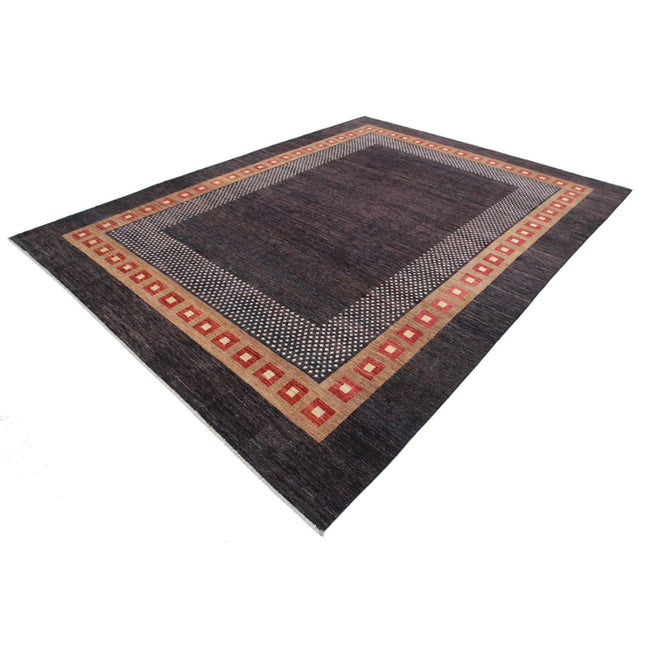 Modcar 8' 10" X 11' 8" Hand-Knotted Wool Rug 8' 10" X 11' 8" (269 X 356) / Black / Brown