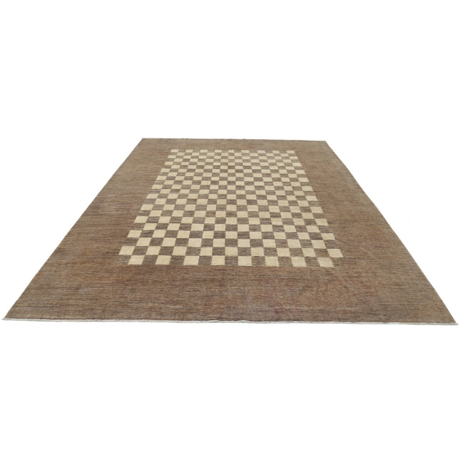 Modcar 8' 11" X 11' 7" Hand-Knotted Wool Rug 8' 11" X 11' 7" (272 X 353) / Brown / Brown