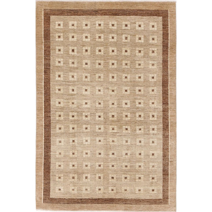 Modcar 5' 11" X 8' 6" Hand-Knotted Wool Rug 5' 11" X 8' 6" (180 X 259) / Grey / Brown