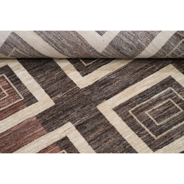 Modcar 5' 10" X 7' 8" Hand-Knotted Wool Rug 5' 10" X 7' 8" (178 X 234) / Brown / Brown