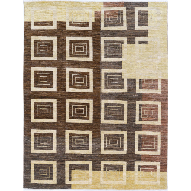 Modcar 5' 10" X 7' 8" Hand-Knotted Wool Rug 5' 10" X 7' 8" (178 X 234) / Brown / Brown