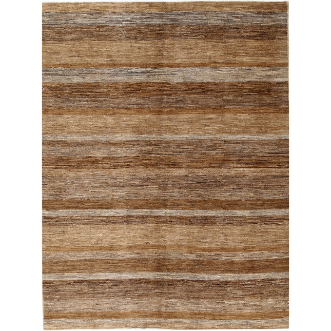 Modcar 5' 8" X 7' 6" Hand-Knotted Wool Rug 5' 8" X 7' 6" (173 X 229) / Brown / Brown
