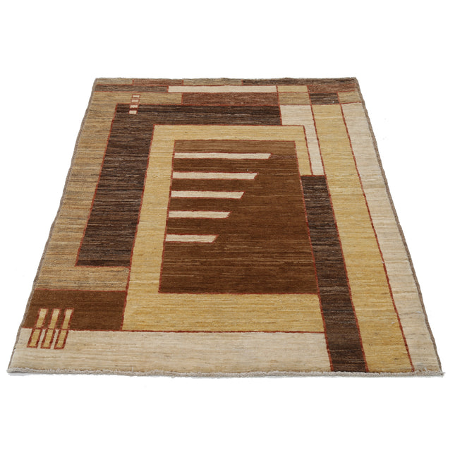 Modcar 3' 4" X 4' 9" Hand-Knotted Wool Rug 3' 4" X 4' 9" (102 X 145) / Multi / Multi
