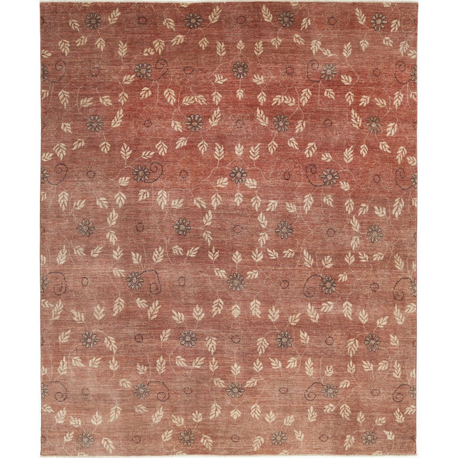 Modcar 8' 1" X 9' 9" Hand-Knotted Wool Rug 8' 1" X 9' 9" (246 X 297) / Brown / Brown