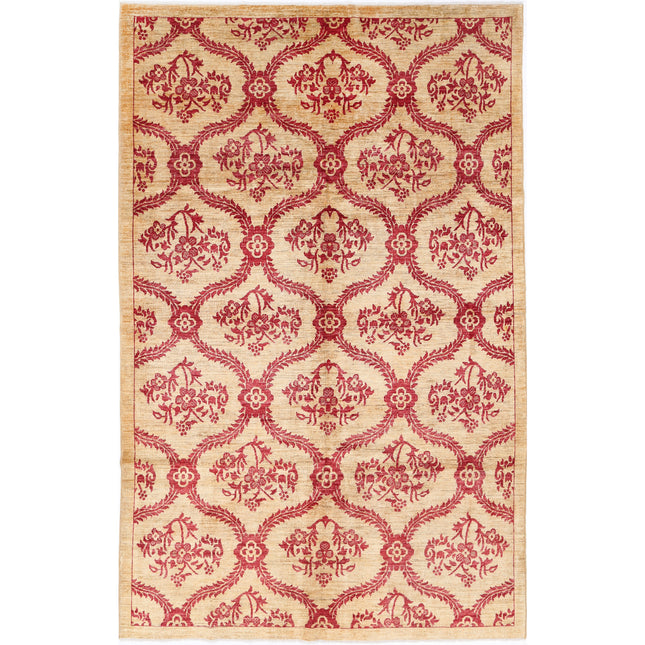 Modcar 6' 7" X 10' 6" Hand-Knotted Wool Rug 6' 7" X 10' 6" (201 X 320) / Gold / Gold