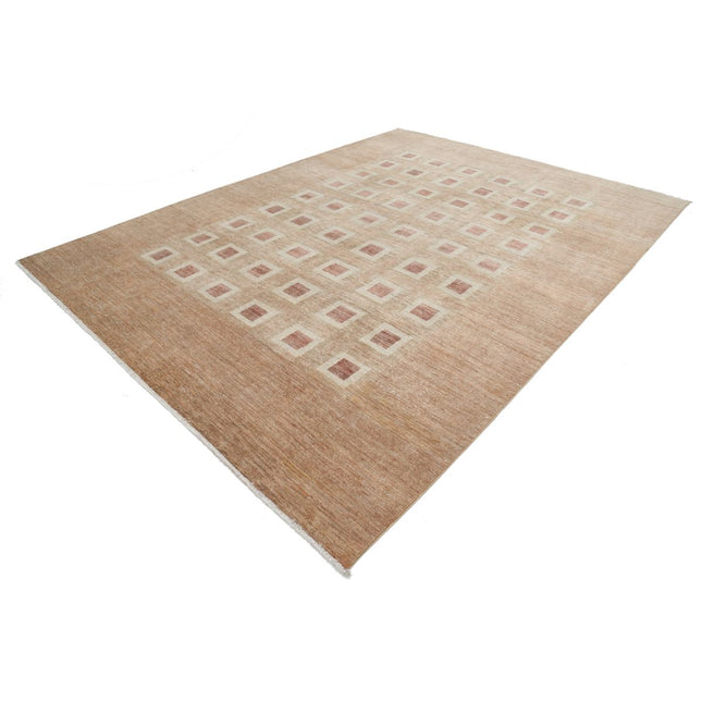 Modcar 9' 0" X 12' 1" Hand-Knotted Wool Rug 9' 0" X 12' 1" (274 X 368) / Brown / Brown
