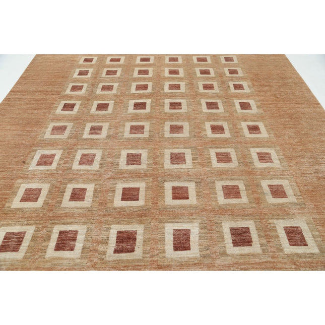 Modcar 9' 0" X 12' 1" Hand-Knotted Wool Rug 9' 0" X 12' 1" (274 X 368) / Brown / Brown