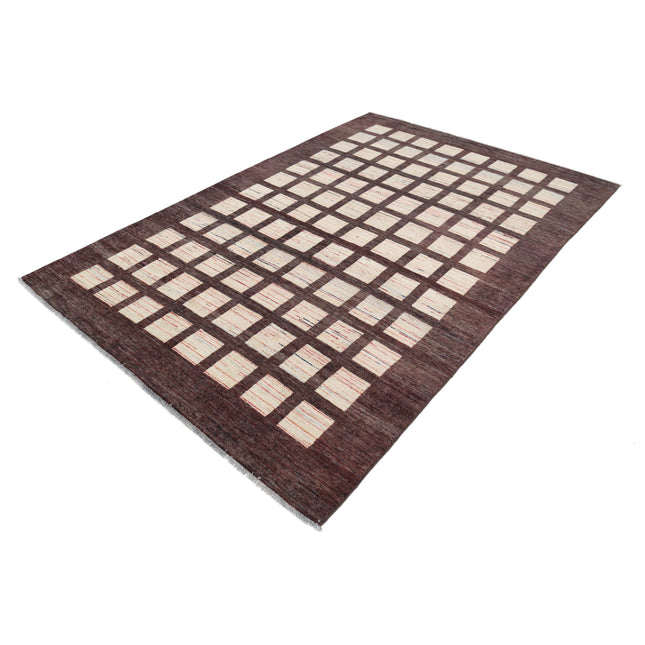 Modcar 6' 4" X 9' 4" Hand-Knotted Wool Rug 6' 4" X 9' 4" (193 X 284) / Multi / Brown