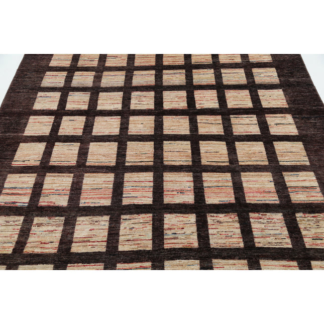Modcar 6' 4" X 9' 4" Hand-Knotted Wool Rug 6' 4" X 9' 4" (193 X 284) / Multi / Brown
