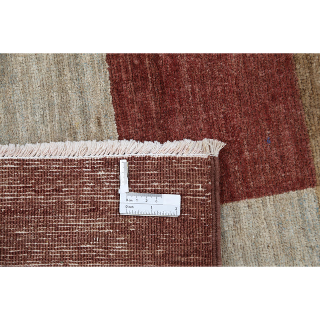Modcar 6' 4" X 9' 7" Hand-Knotted Wool Rug 6' 4" X 9' 7" (193 X 292) / Brown / Brown
