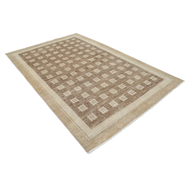 Modcar 5' 10" X 9' 0" Hand-Knotted Wool Rug 5' 10" X 9' 0" (178 X 274) / Brown / Brown