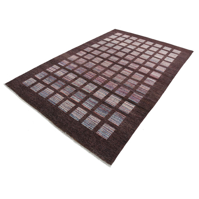 Modcar 6' 1" X 9' 0" Hand-Knotted Wool Rug 6' 1" X 9' 0" (185 X 274) / Multi / Brown