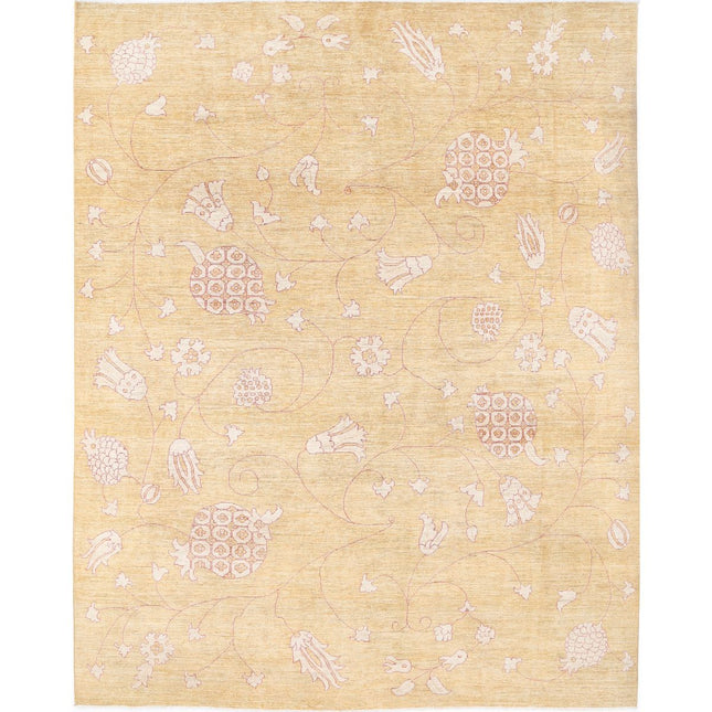 Modcar 9' 3" X 11' 8" Hand-Knotted Wool Rug 9' 3" X 11' 8" (282 X 356) / Gold / Gold