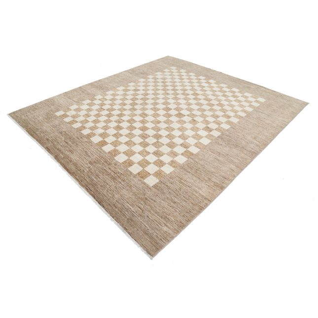 Modcar 8' 2" X 9' 6" Hand-Knotted Wool Rug 8' 2" X 9' 6" (249 X 290) / Brown / Brown