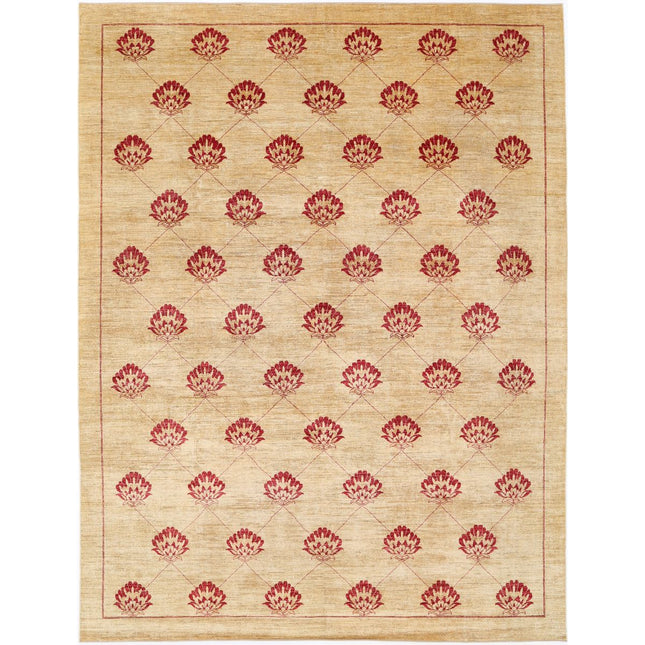 Modcar 9' 7" X 13' 0" Hand-Knotted Wool Rug 9' 7" X 13' 0" (292 X 396) / Gold / Gold