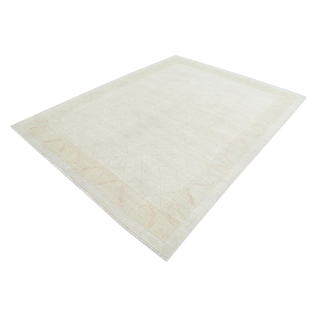Modcar 7' 2" X 9' 1" Hand-Knotted Wool Rug 7' 2" X 9' 1" (218 X 277) / Ivory / Gold