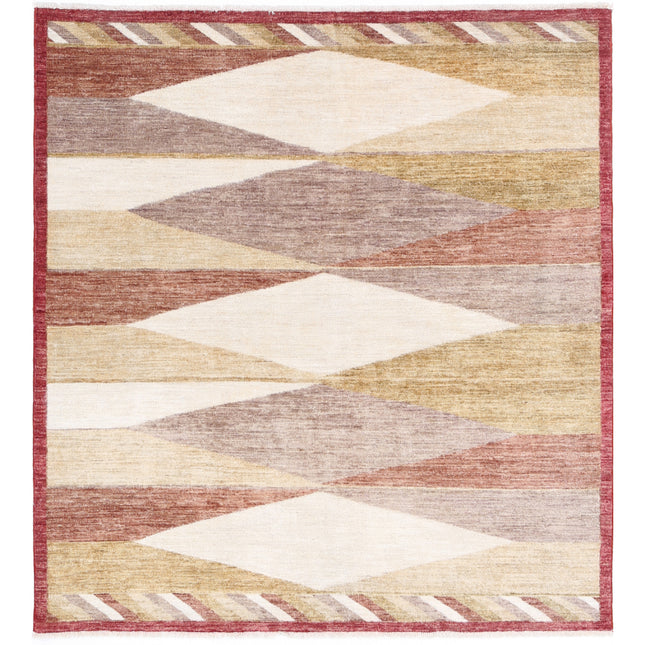 Modcar 5' 0" X 5' 6" Hand-Knotted Wool Rug 5' 0" X 5' 6" (152 X 168) / Multi / Multi