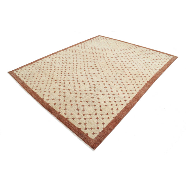 Modcar 7' 11" X 9' 9" Hand-Knotted Wool Rug 7' 11" X 9' 9" (241 X 297) / Brown / Brown