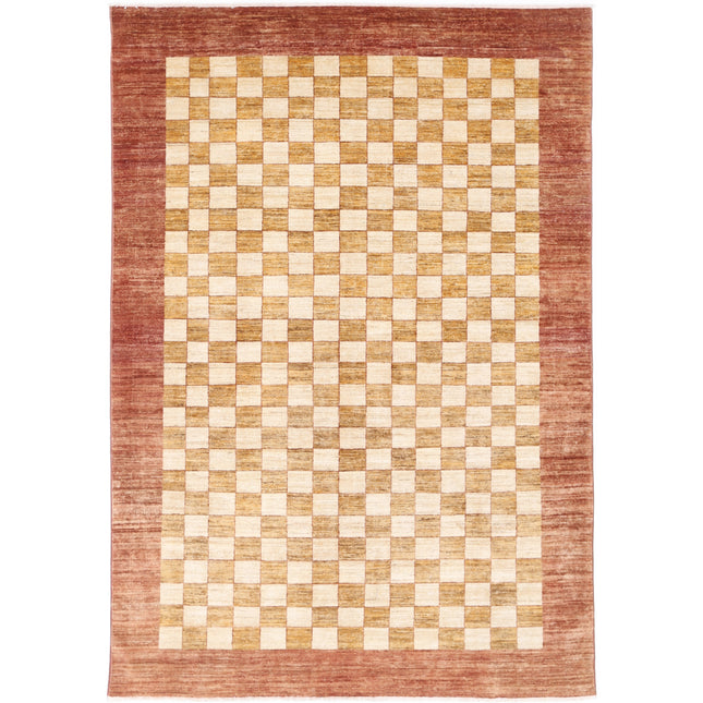 Modcar 5' 11" X 8' 8" Hand-Knotted Wool Rug 5' 11" X 8' 8" (180 X 264) / Gold / Brown
