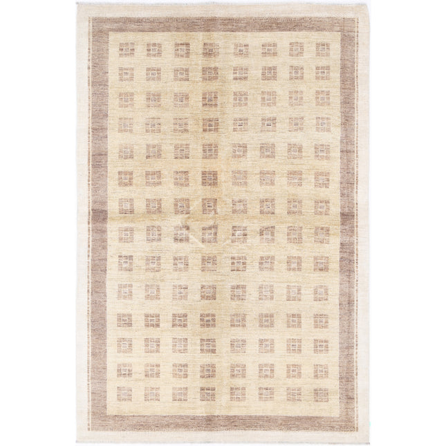 Modcar 5' 6" X 8' 3" Hand-Knotted Wool Rug 5' 6" X 8' 3" (168 X 251) / Brown / Brown