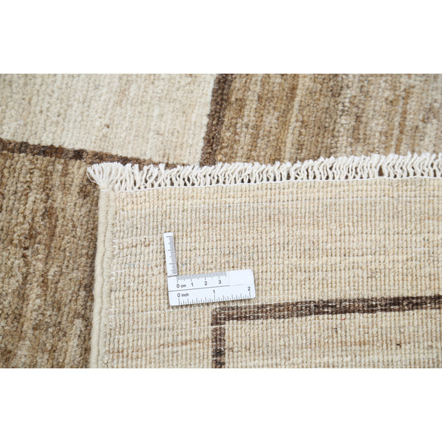 Modcar 4' 9" X 6' 11" Hand-Knotted Wool Rug 4' 9" X 6' 11" (145 X 211) / Brown / Ivory