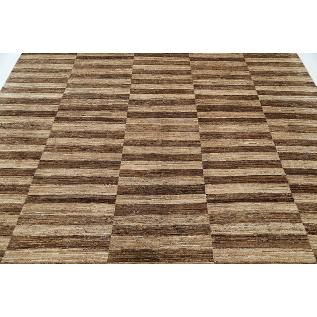 Modcar 8' 0" X 9' 4" Hand-Knotted Wool Rug 8' 0" X 9' 4" (244 X 284) / Brown / Brown