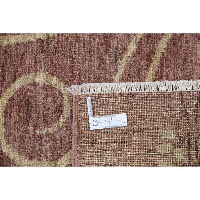 Modcar 5' 5" X 7' 7" Hand-Knotted Wool Rug 5' 5" X 7' 7" (165 X 231) / Brown / Brown