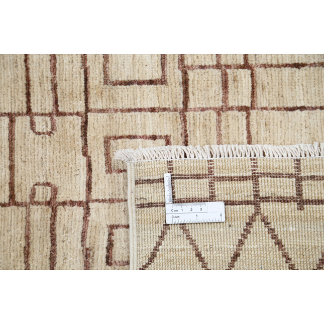 Modcar 5' 0" X 6' 8" Hand-Knotted Wool Rug 5' 0" X 6' 8" (152 X 203) / Ivory / Brown