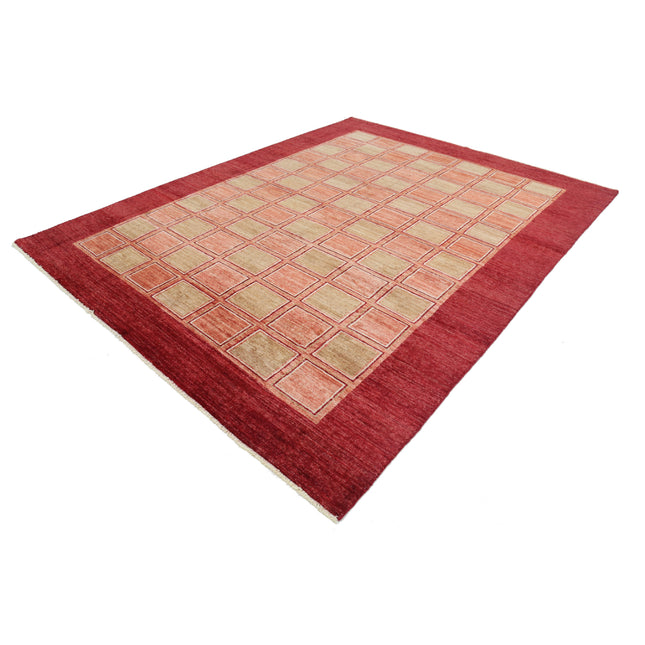 Modcar 8' 1" X 10' 5" Hand-Knotted Wool Rug 8' 1" X 10' 5" (246 X 318) / Red / Red