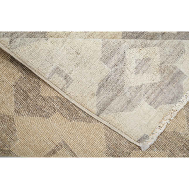 Modcar 6' 2" X 8' 10" Hand-Knotted Wool Rug 6' 2" X 8' 10" (188 X 269) / Grey / Ivory