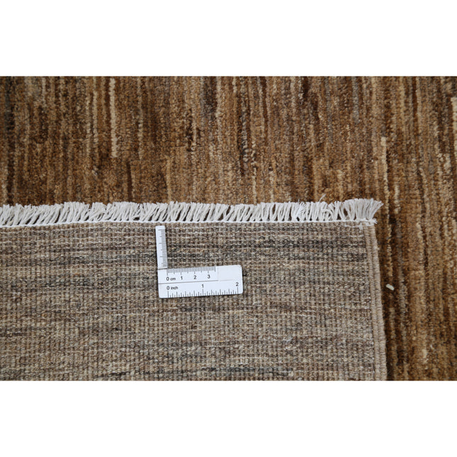 Modcar 5' 9" X 8' 10" Hand-Knotted Wool Rug 5' 9" X 8' 10" (175 X 269) / Brown / Brown