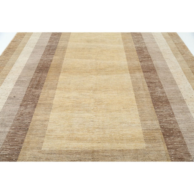 Modcar 9' 8" X 12' 8" Hand-Knotted Wool Rug 9' 8" X 12' 8" (295 X 386) / Gold / Brown