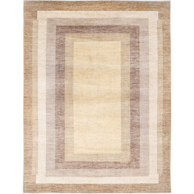 Modcar 9' 8" X 12' 8" Hand-Knotted Wool Rug 9' 8" X 12' 8" (295 X 386) / Gold / Brown