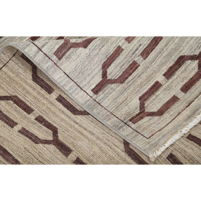 Modcar 4' 9" X 6' 7" Hand-Knotted Wool Rug 4' 9" X 6' 7" (145 X 201) / Grey / Brown