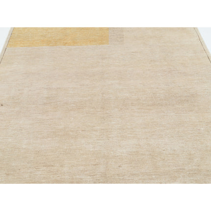 Modcar 5' 11" X 8' 7" Hand-Knotted Wool Rug 5' 11" X 8' 7" (180 X 262) / Ivory / Gold