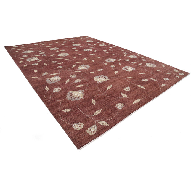 Modcar 12' 0" X 15' 10" Hand-Knotted Wool Rug 12' 0" X 15' 10" (366 X 483) / Brown / Brown