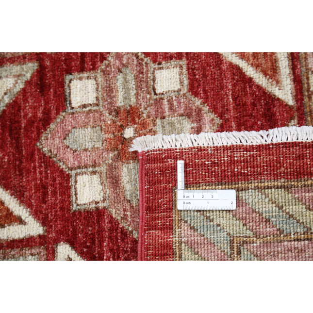 Modcar 6' 8" X 9' 0" Hand-Knotted Wool Rug 6' 8" X 9' 0" (203 X 274) / Red / Red