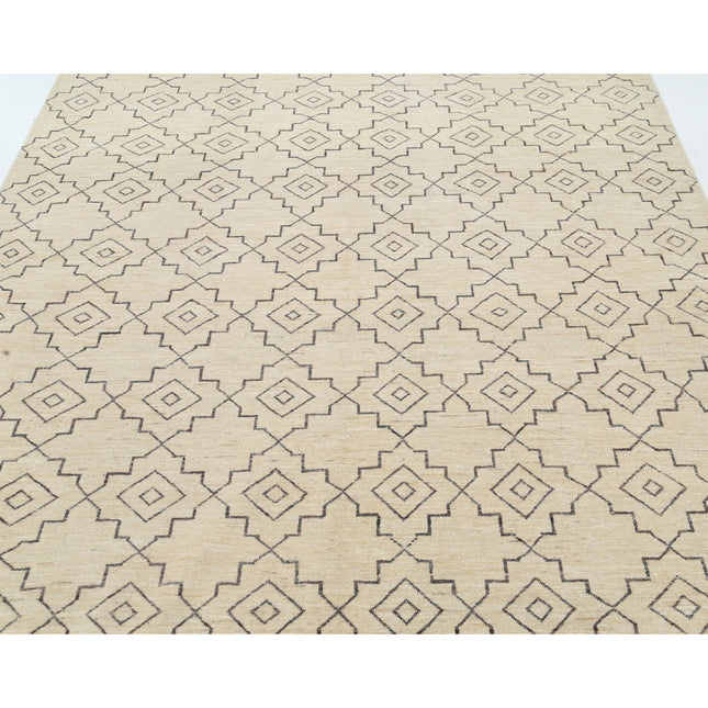Modcar 6' 6" X 9' 3" Hand-Knotted Wool Rug 6' 6" X 9' 3" (198 X 282) / Ivory / Ivory