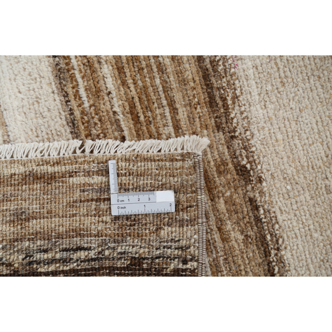 Modcar 6' 5" X 8' 8" Hand-Knotted Wool Rug 6' 5" X 8' 8" (196 X 264) / Brown / Brown