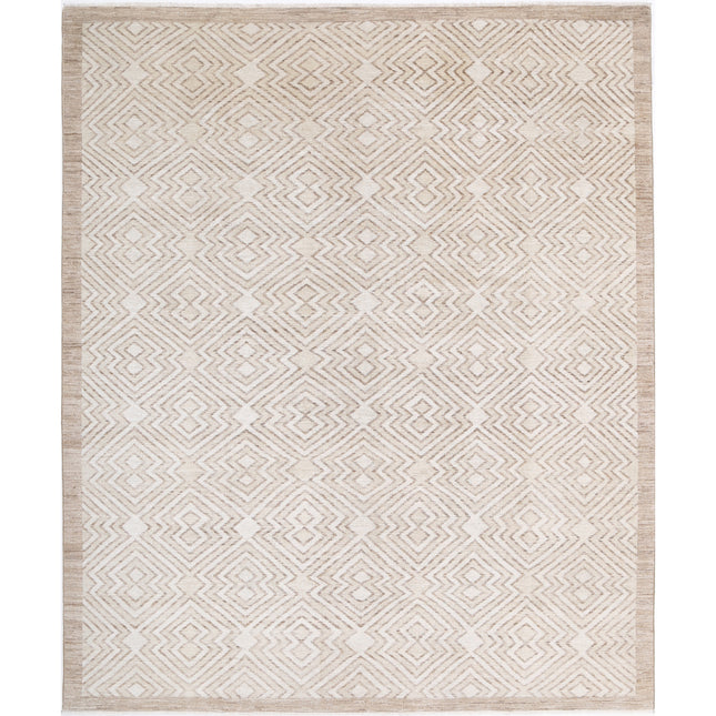 Modcar 7' 8" X 9' 2" Hand-Knotted Wool Rug 7' 8" X 9' 2" (234 X 279) / Brown / Brown