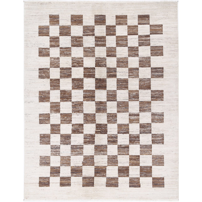 Modcar 5' 0" X 6' 5" Hand-Knotted Wool Rug 5' 0" X 6' 5" (152 X 196) / Brown / Brown